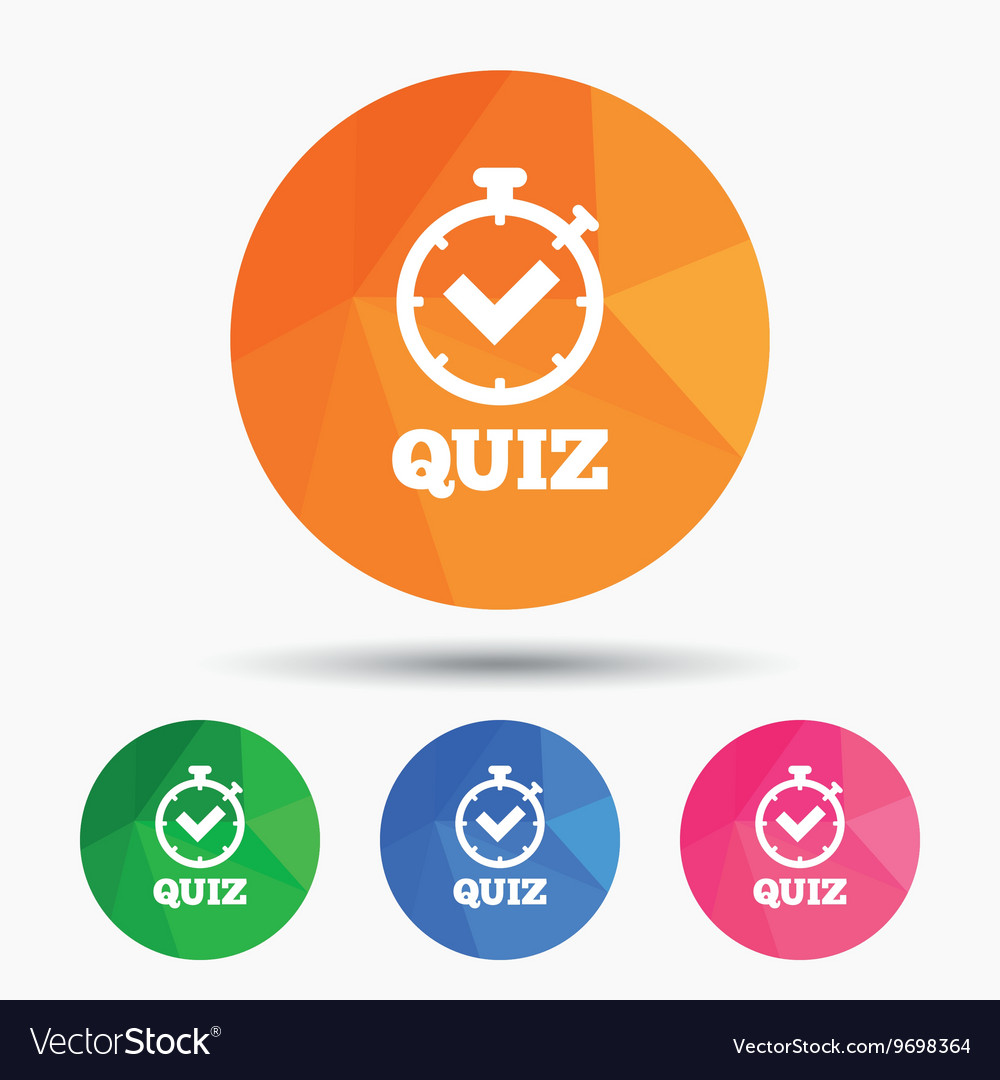 Quiz sign icon questions and answers game