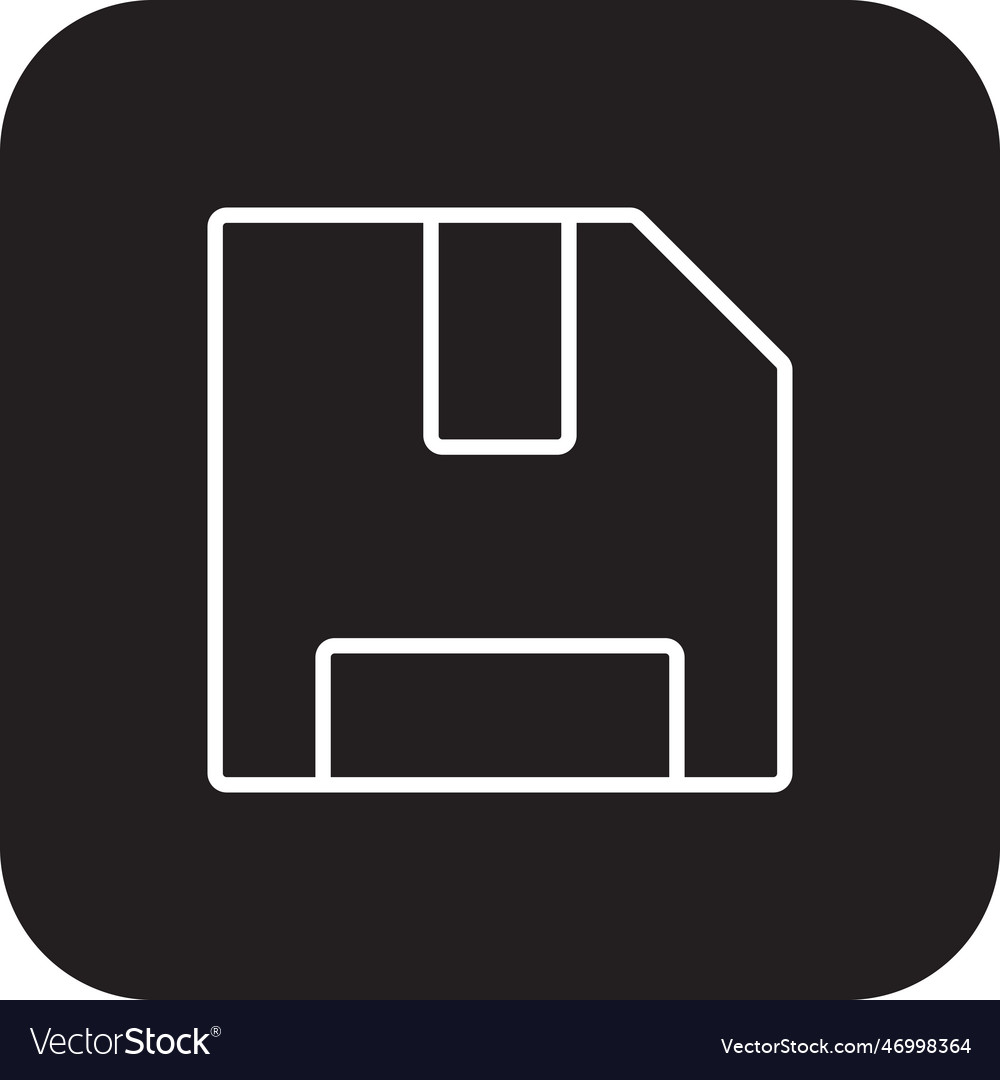 Save data management icon with black filled line