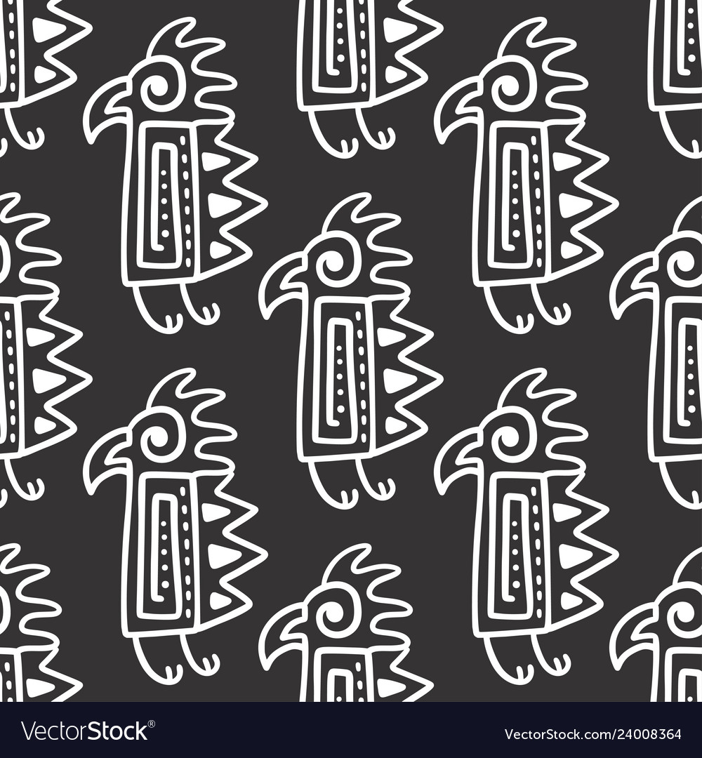 Seamless aztec pattern vector image Seamless aztec pattern