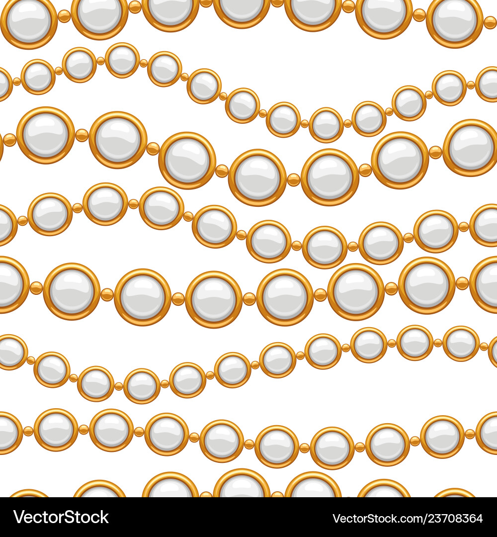 Seamless pattern with golden chains Royalty Free Vector