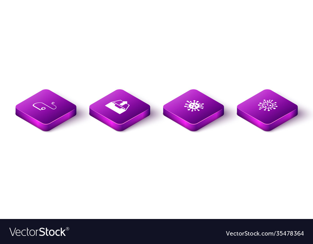 Set isometric route location upload inbox Vector Image Set isometric route location upload inbox
