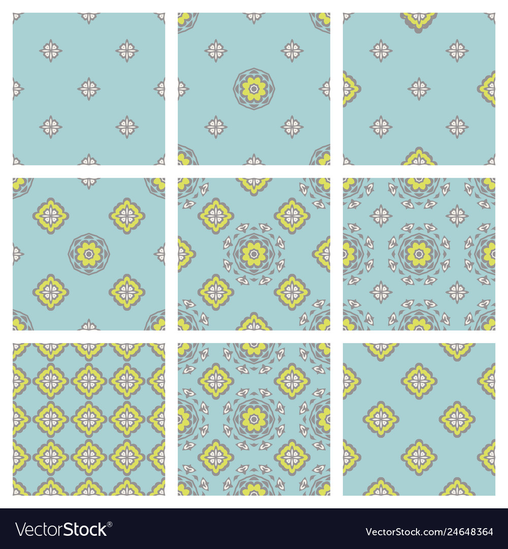Set of patterns classic tile