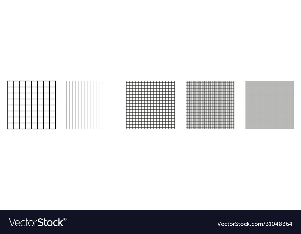 Square line grid isolated seamless vector image Square line grid isolated seamless