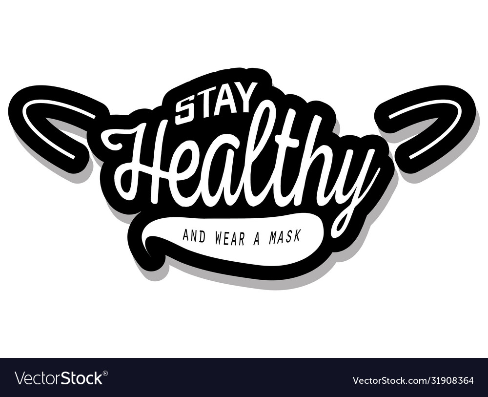 Bleiben Sie gesund und tragen Sie eine Maske Plakat vector image Bleiben Sie gesund und tragen Sie eine Maske Plakat