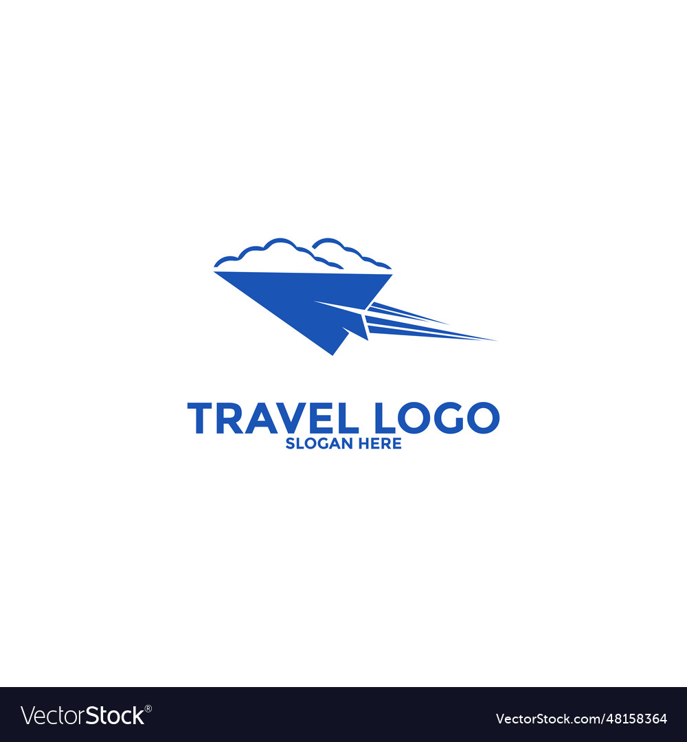 Travel logo icon simple template Royalty Free Vector Image