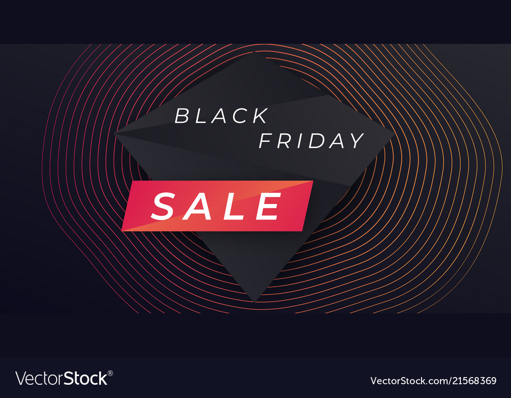 Black Friday Sale Wide Banner Royalty Free Vector Image