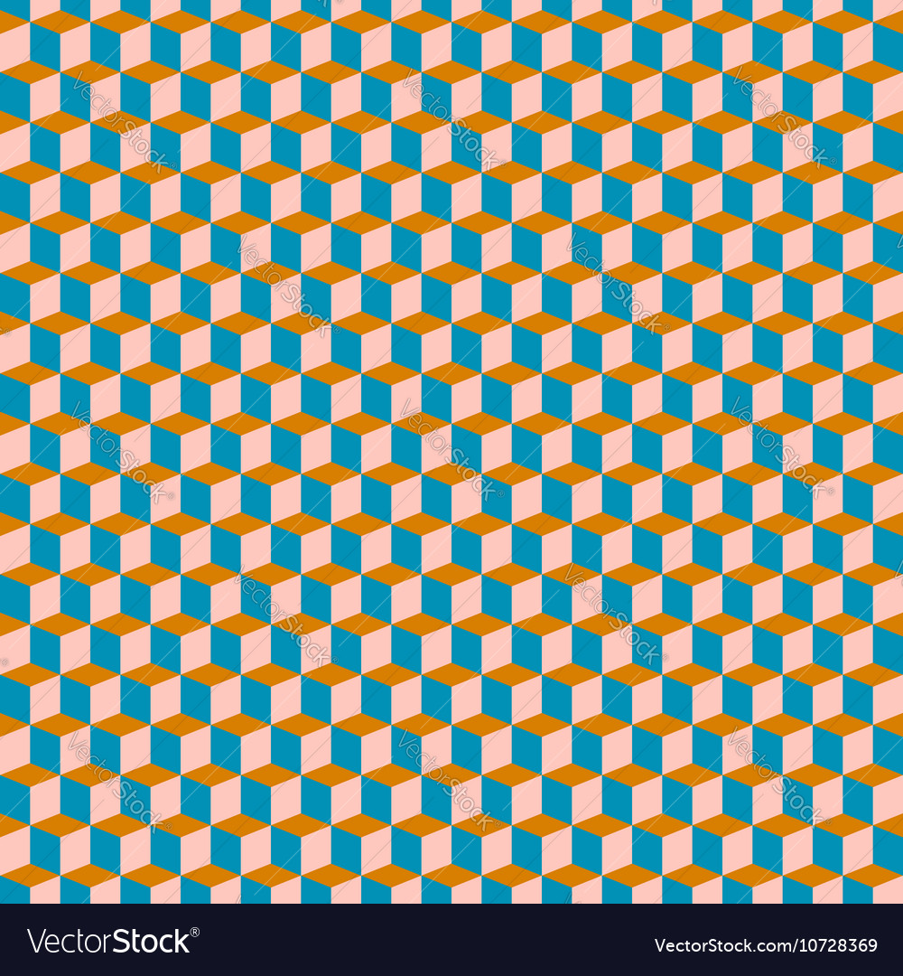 Bold Geometric Cube Pattern