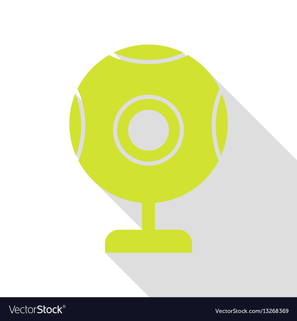 Chat web camera sign pear icon with flat style