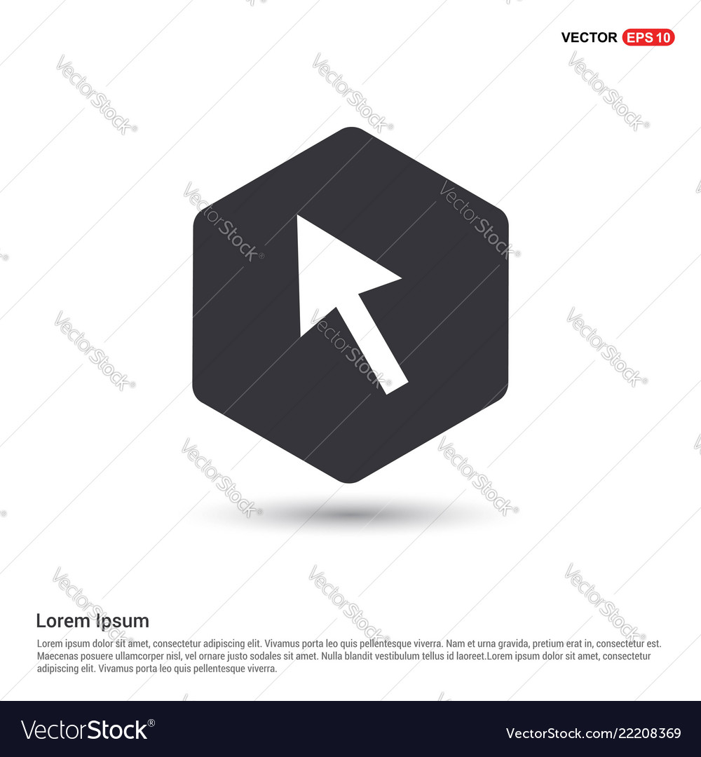 cursor icon hexa white background icon template vector image