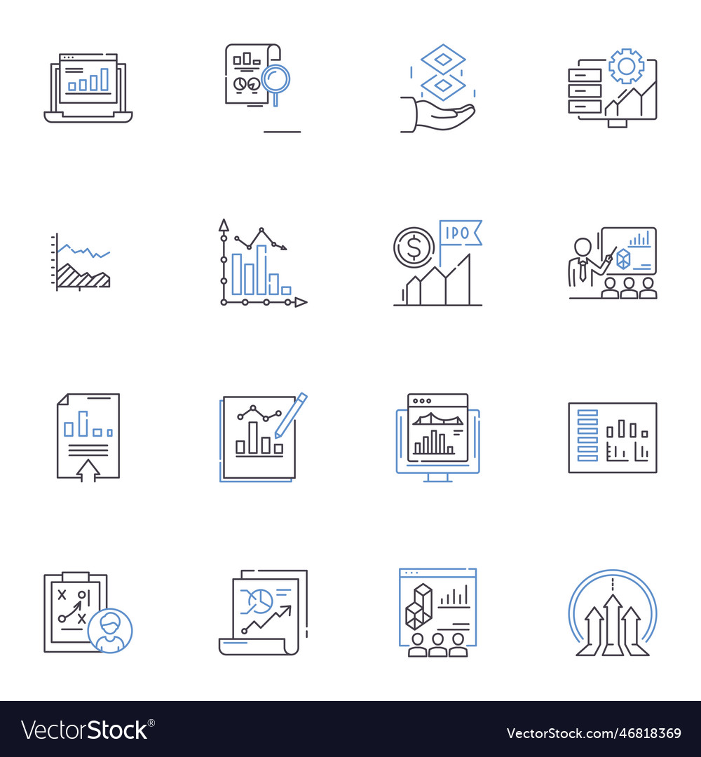Enumeration line icons collection classification vector image Enumeration line icons collection classification