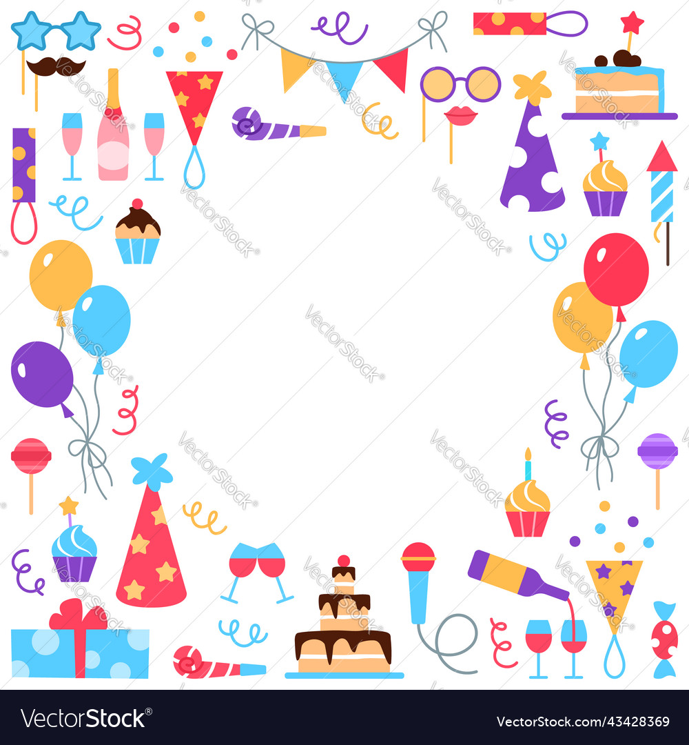 Event service frame with circle space for text vector image Event service frame with circle space for text