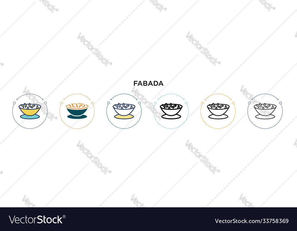 Fabada icon in filled thin line outline