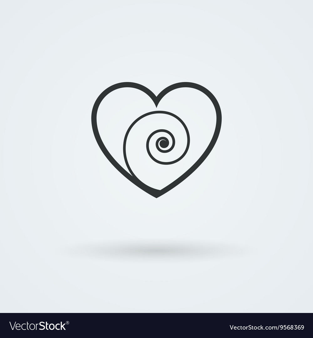 Heart icon single object symbol
