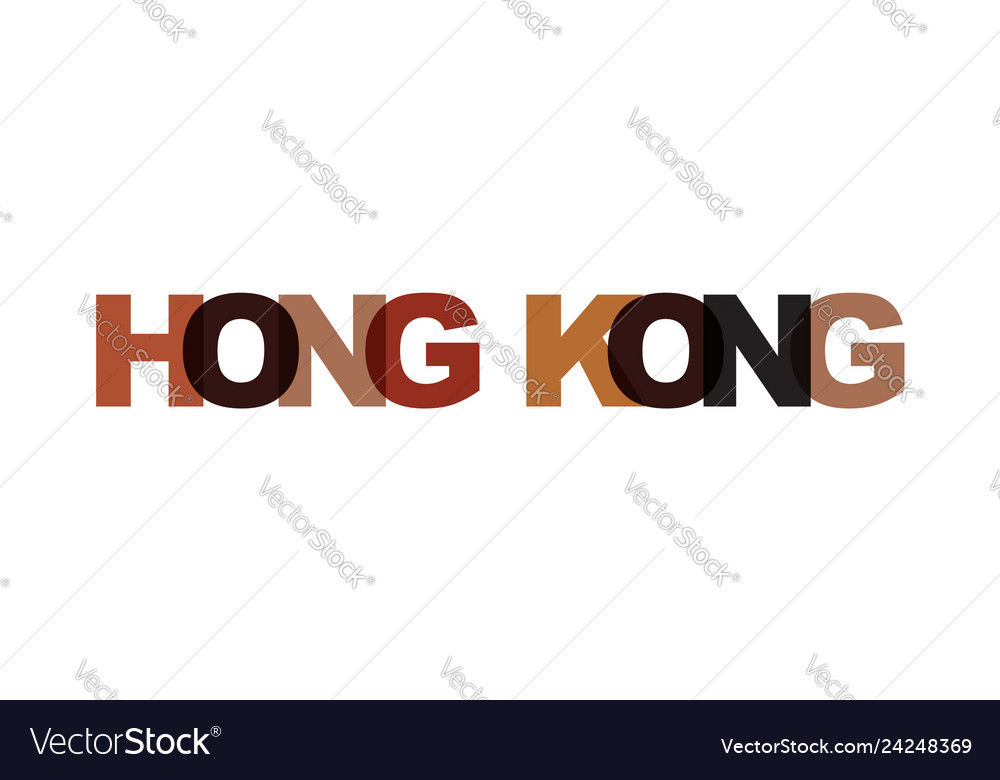 Hong kong phrase overlap color no transparency