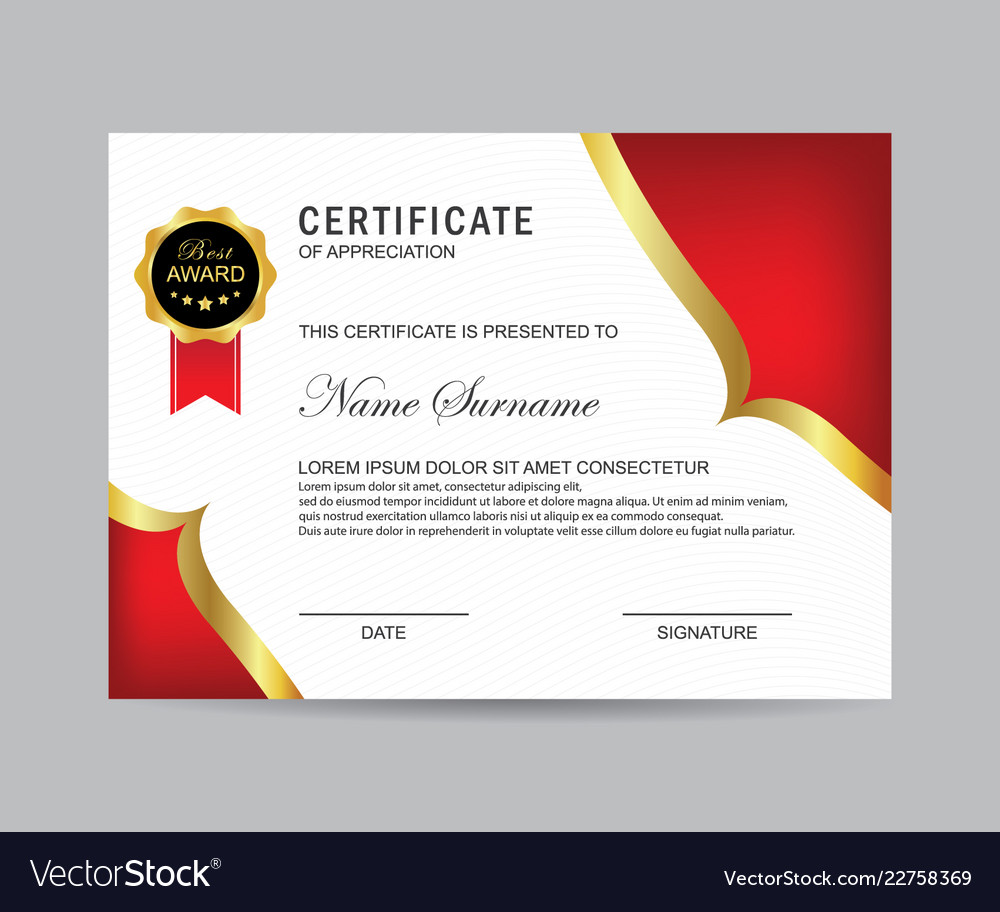 Modern certificate Royalty Free Vector Image - VectorStock