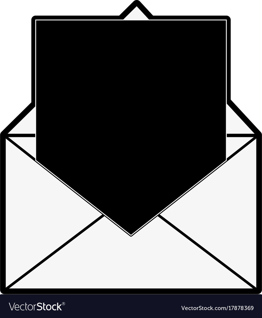 Open message envelope with outcoming document icon