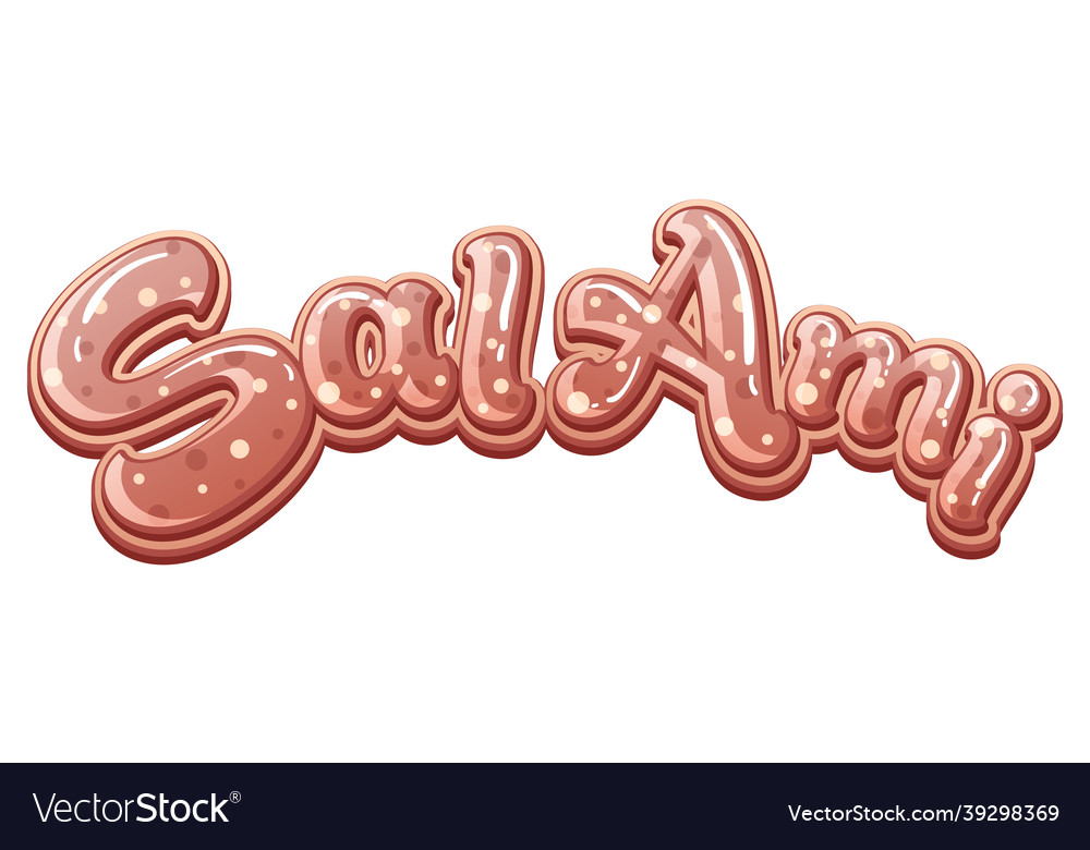 Salami logo text design