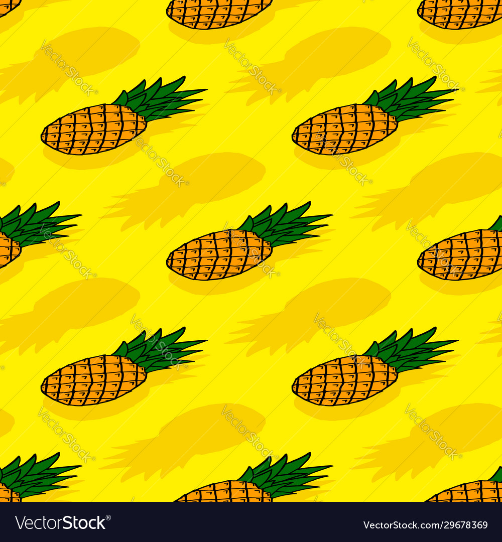 Nahtloses Muster reif gelb Ananas