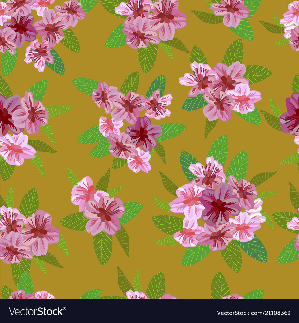 Seamless spring background with white and p Vector Image