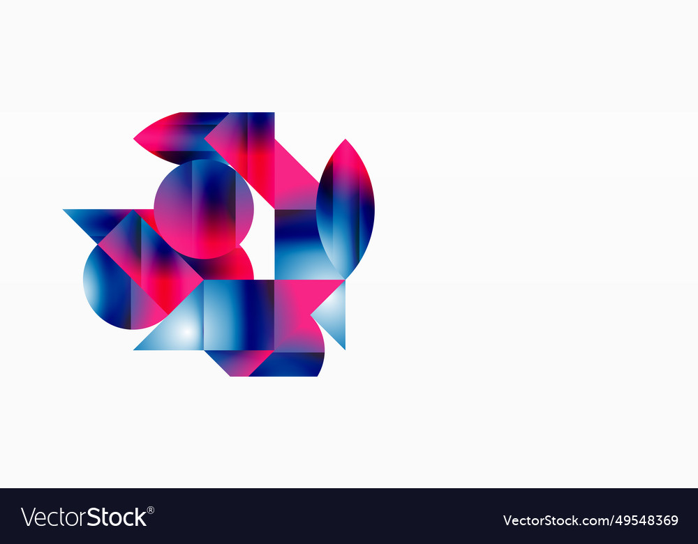 Serene gradient template circles and triangles