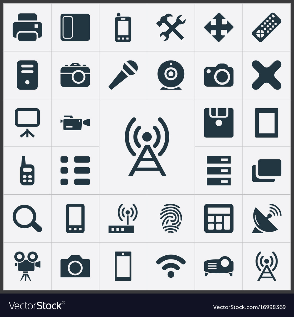 Set of simple gadget icons