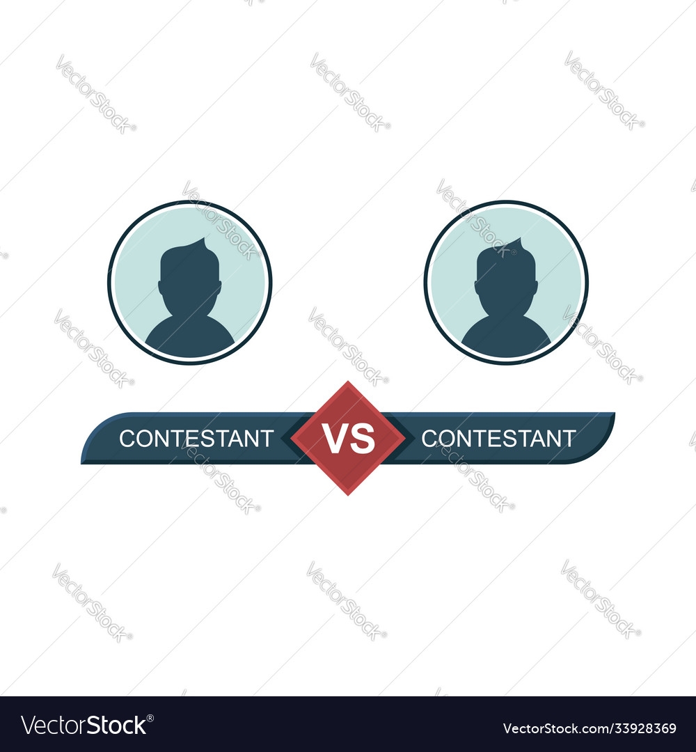 Vs template with game window character vector image Vs template with game window character
