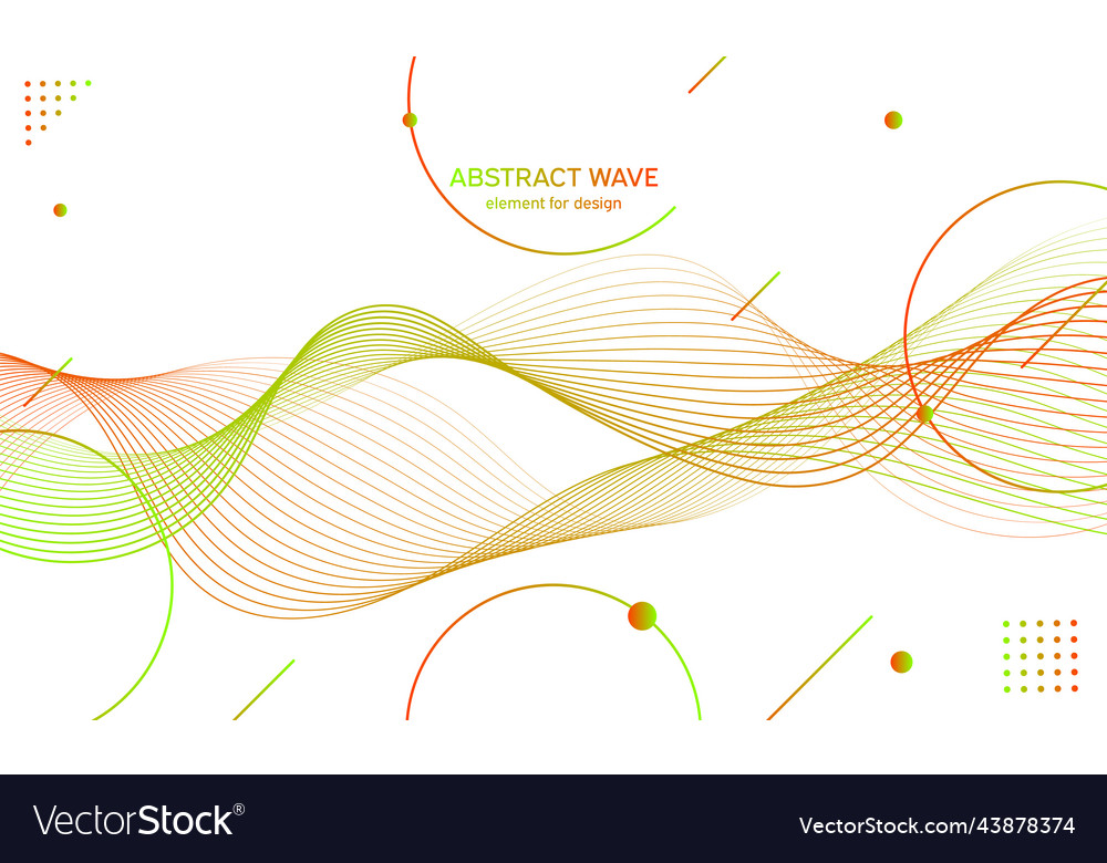 Abstract colorful wave element for design vector image Abstract colorful wave element for design