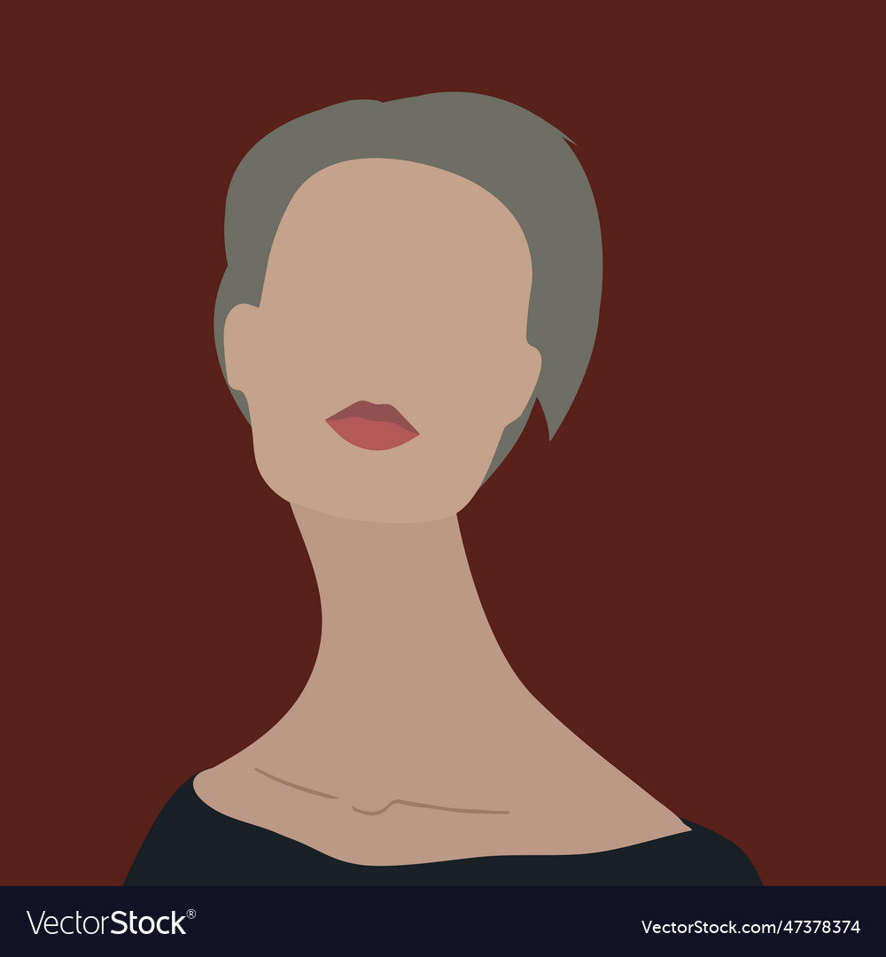 Abstract faceless portrait of a young woman