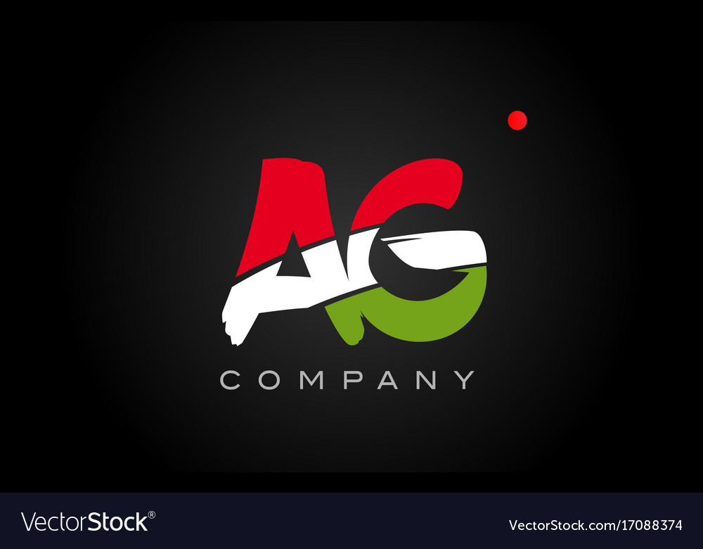 Ag a g alphabet letter logo combination icon Vector Image