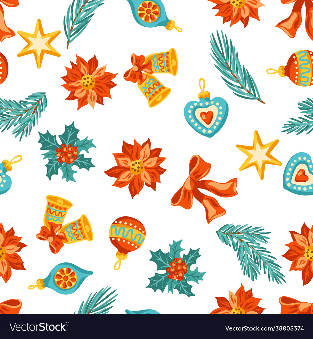 Christmas Seamless Pattern - Festive Holiday