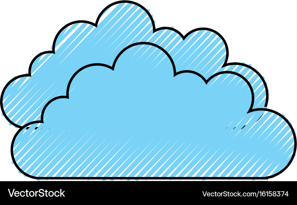 Cloud sky isolated icon Royalty Free Vector Image
