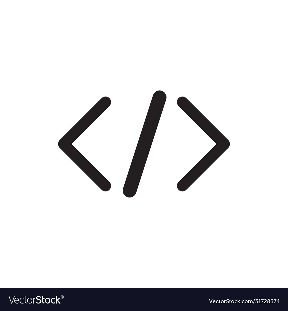 Coding icon simple sign for web site and mobile vector image Coding icon simple sign for web site and mobile