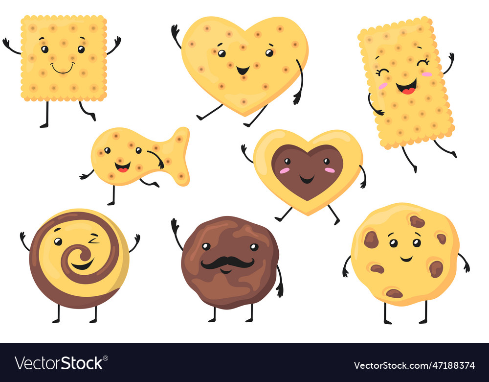 cute-biscuit-characters-set-royalty-free-vector-image