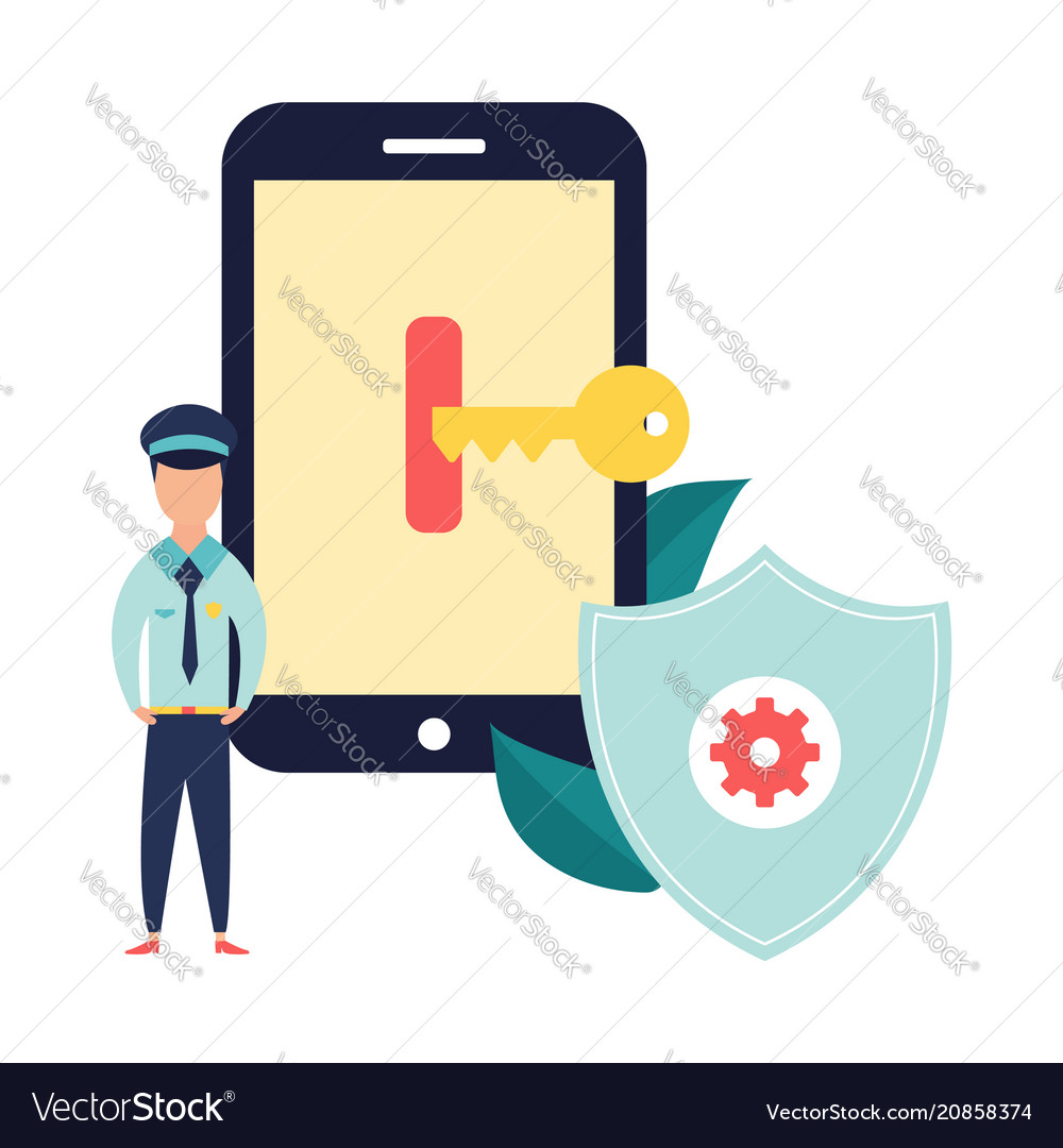 Data protection banner with locked device