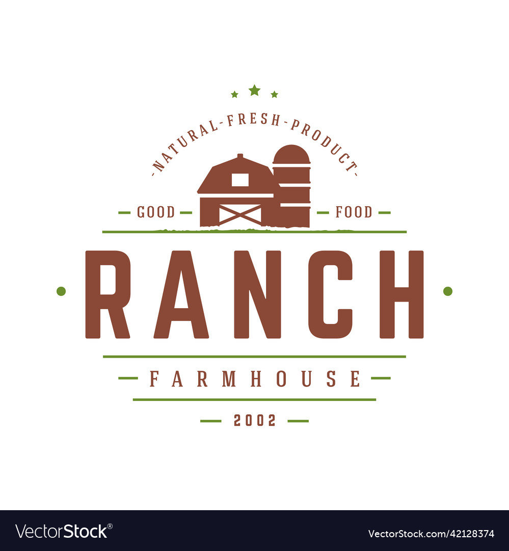 Farmers market logo template Royalty Free Vector Image