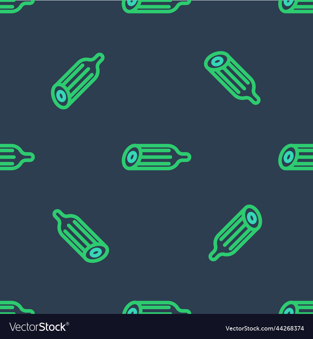 Line fresh cucumber icon isolated seamless pattern vector image Line fresh cucumber icon isolated seamless pattern
