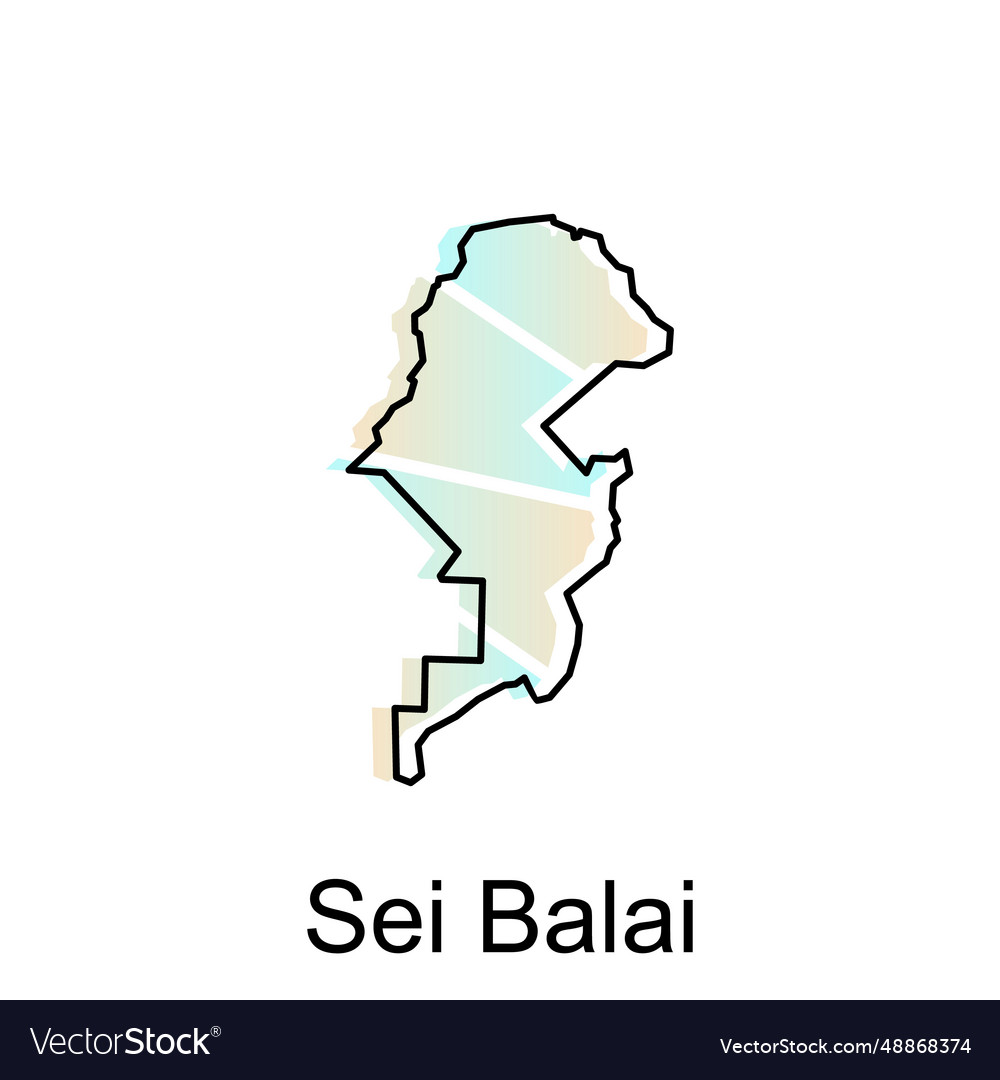 Map city of sei balai logo design abstract Vector Image