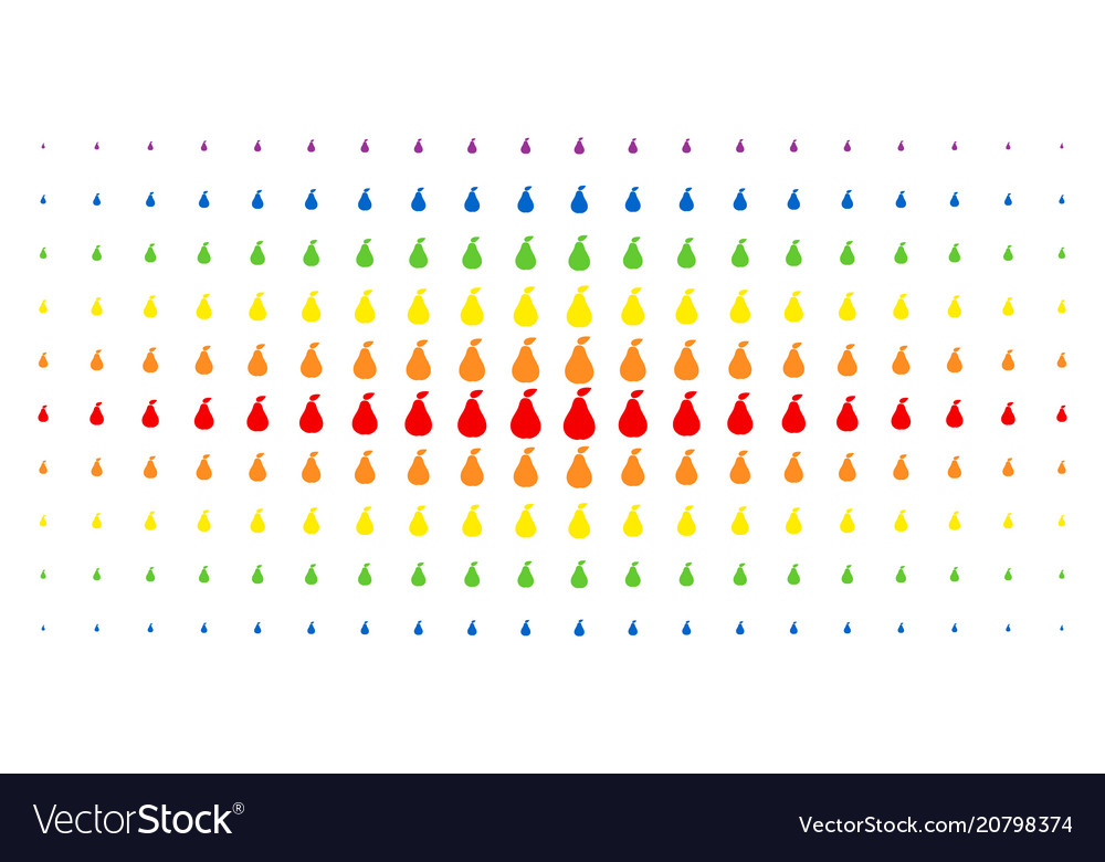Pear spectrum halftone pattern vector image Pear spectrum halftone pattern