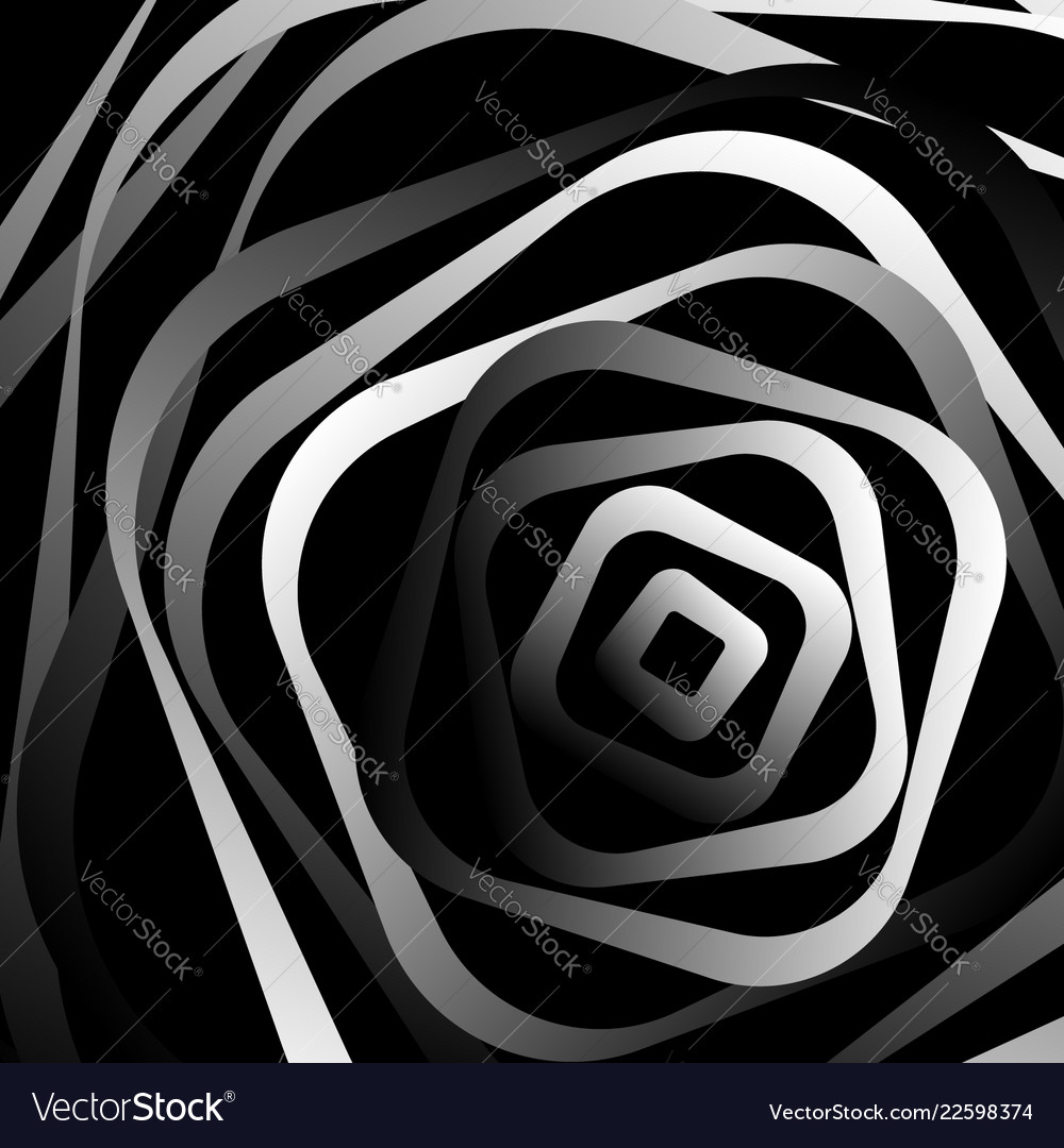 Rotating rounded corner squares abstract