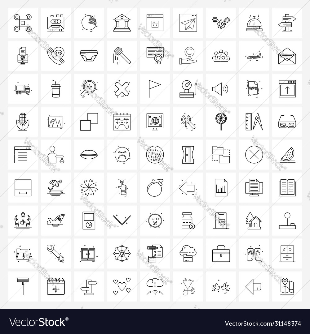 81 einfache Liniensymbole kodieren Finanzen