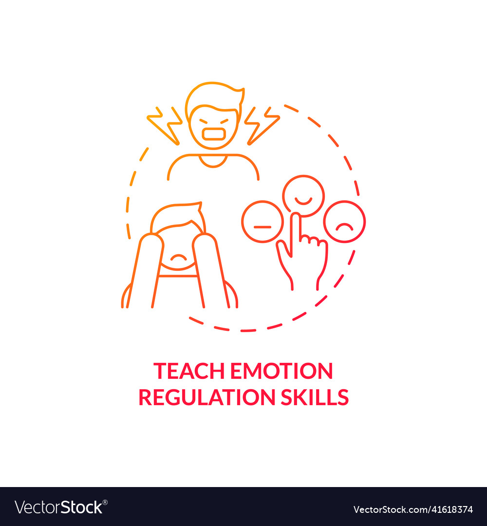 Teaching emotion regulation skills red gradient