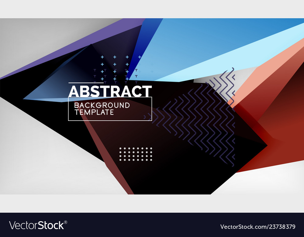 Abstract color triangles geometric background vector image Abstract color triangles geometric background