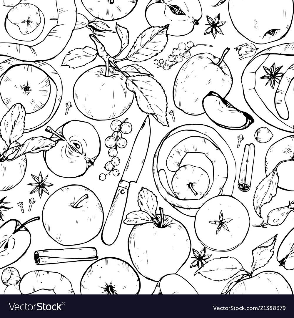 Apples, Berries & Spices Pattern