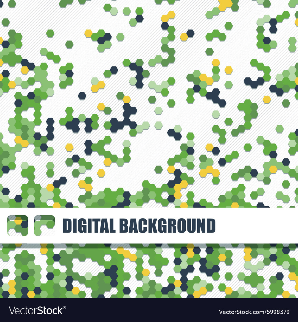 Background of different color hexagons