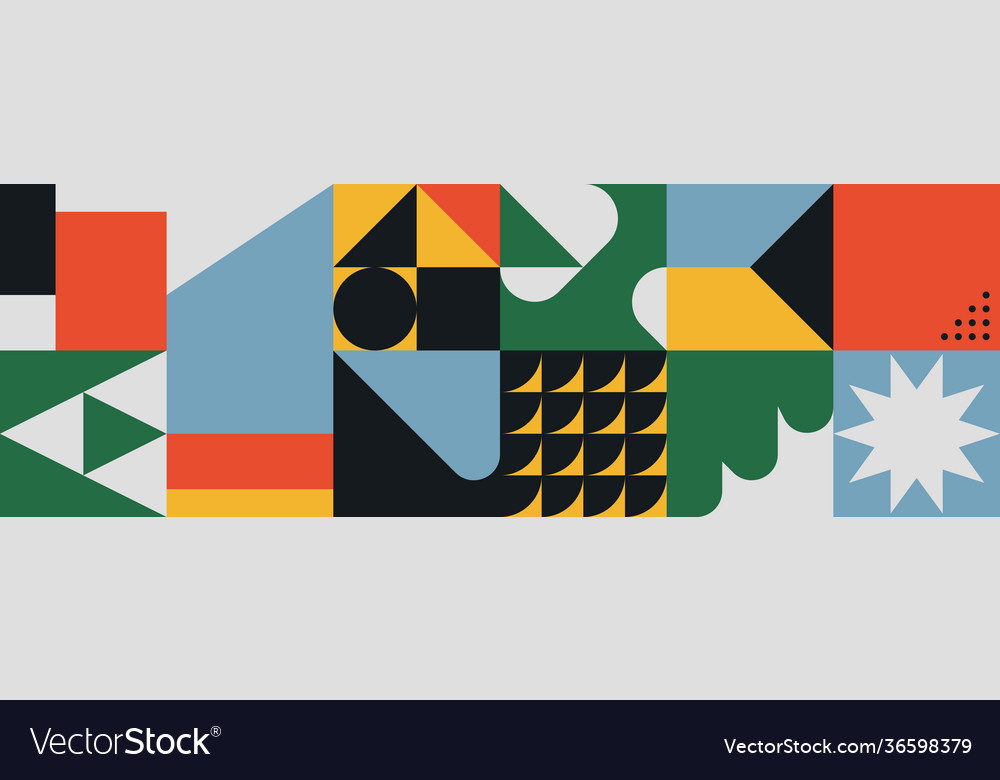 Brutalism design abstract pattern vector image Brutalism design abstract pattern