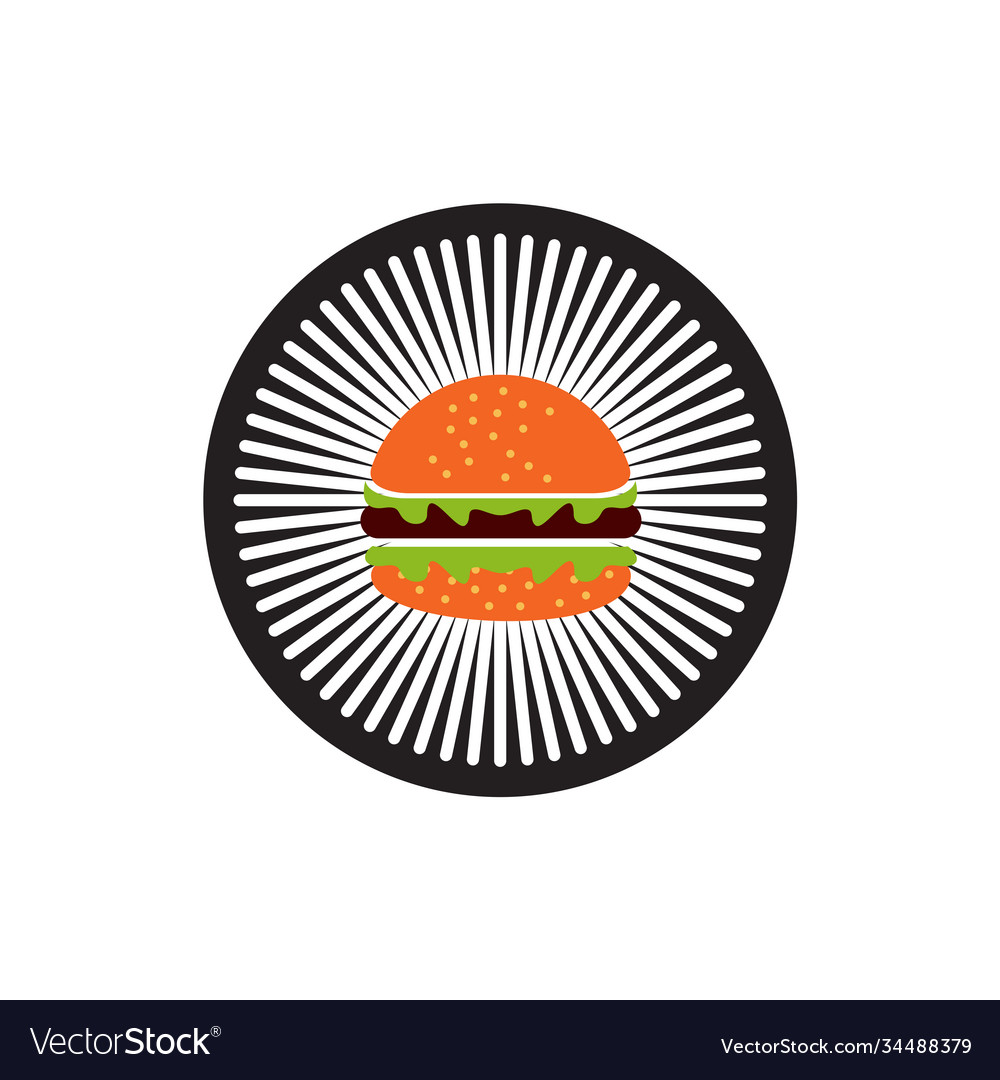 Burger Firmenlogo Designvorlage