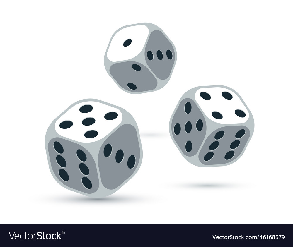Dice 3d objects isolated gambling games design