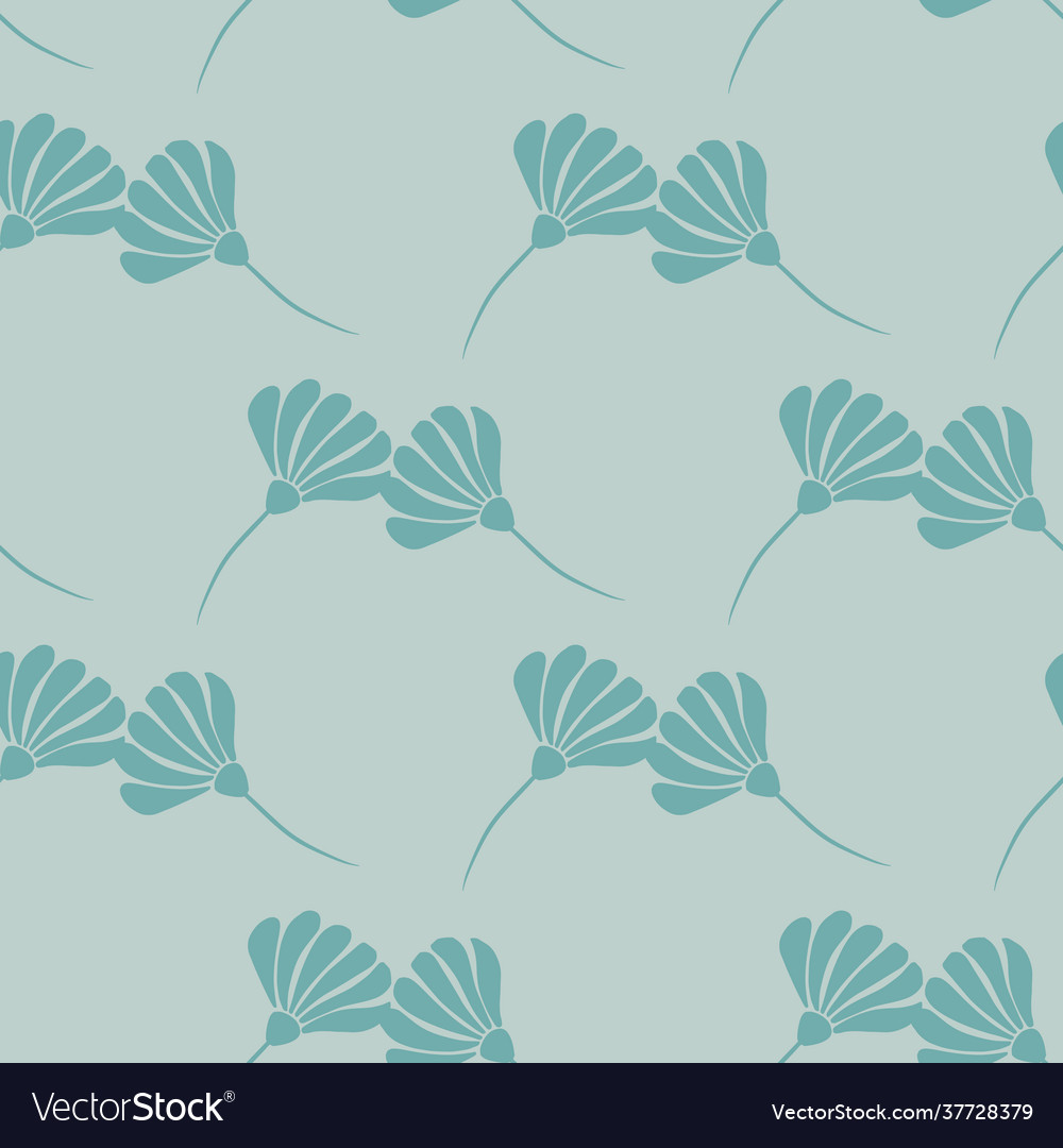 Geometric style seamless pattern with flower