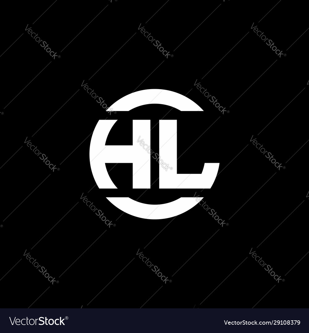 Hl logo monogram isolated on circle element