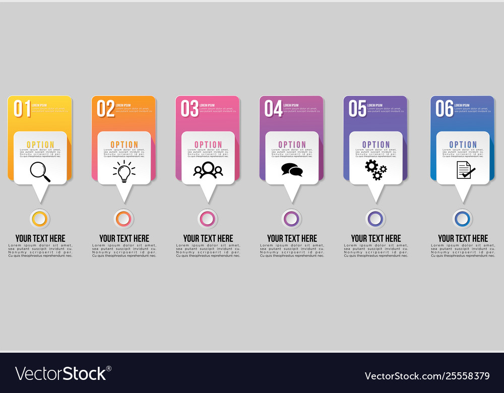 Infographic design template with options steps